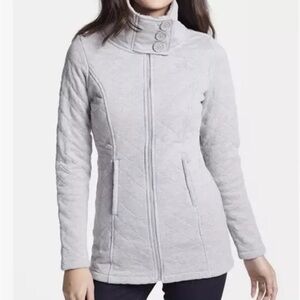 The North Face Womens M Caroluna  Jacket-Plush Fleece Quilt Lined-Heather Gray